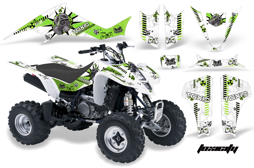 Kawasaki KFX 400 03-08 Graphics Toxicity GreenWhiteBG